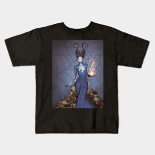 Wonderful dark fairy with skulls Kids T-Shirt